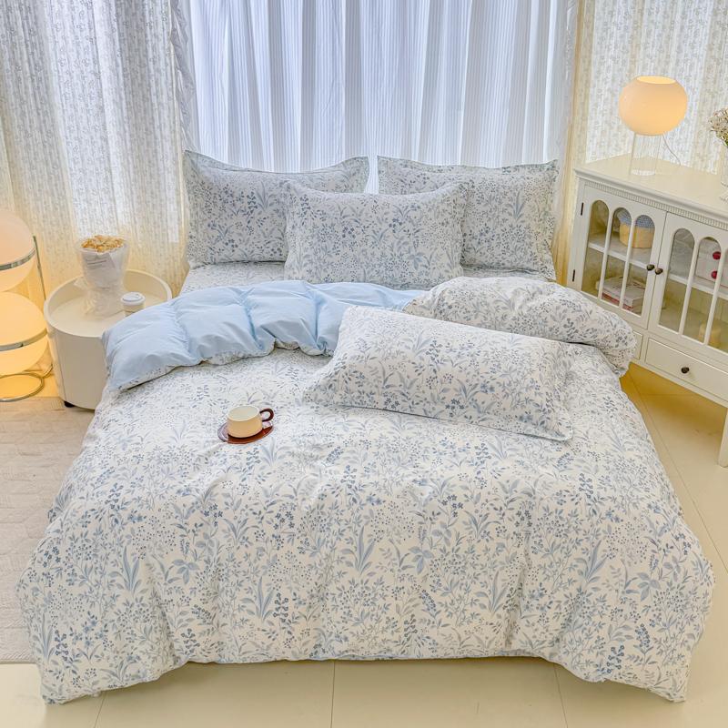 100% Cotton Duvet Cover Set Soft Skin Friendly Quilt Cover Durable All Season Bedding Single Or Set