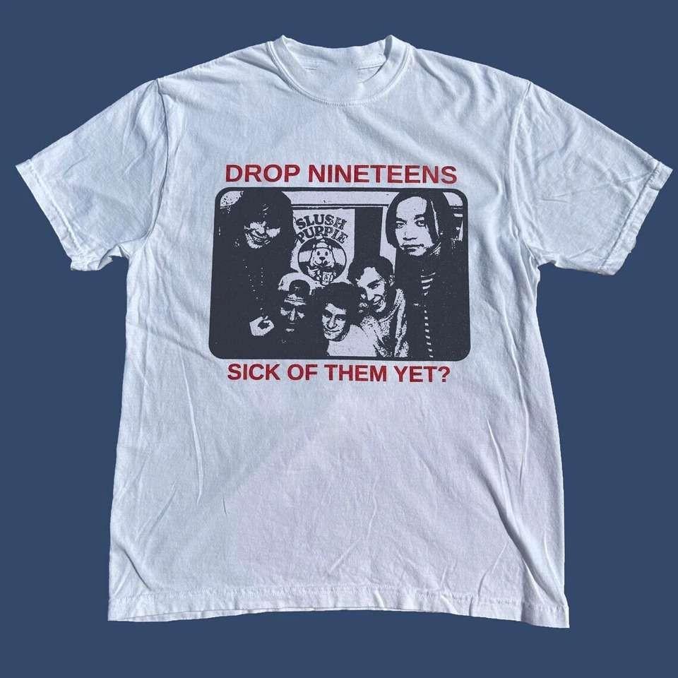 Drop Nineteens Boston Buzz Magazine White T-shirt NT98994