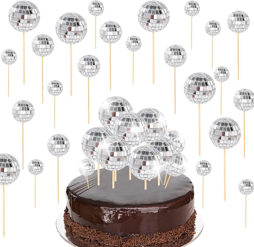 3 шт./компл. зеркальный стеклянный шар диско-шар украшение торта Топпер для торта свадебная вечеринка домашний декор