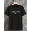 'Милано 'Футболка, Летняя футболка с круглым вырезом, Мужская футболка с коротким рукавом из хлопка, Повседневная одежда, Мужская одежда