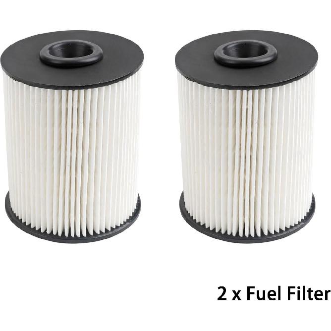 5.9 Cumm Fuel Filter (2Pcs) Fits For 2000-2009 Dodge Ram 2500 3500 5.9L Cumm Turbo Diesel Replaces# 68001914AA, 68001914AB, 5015581AA, 5015581AB,