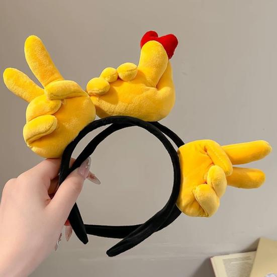 Косплей Повязка на голову Мультяшный Дизайн Сердца Поза Большого Пальца Девушка Ободок для волос Легкая Универсальная Повязка для волос Аксессуар для волос
