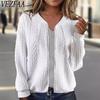 Women's Fashion Casual Spring Autumn Solid Color Print Long Sleeve Blouses & Shirts