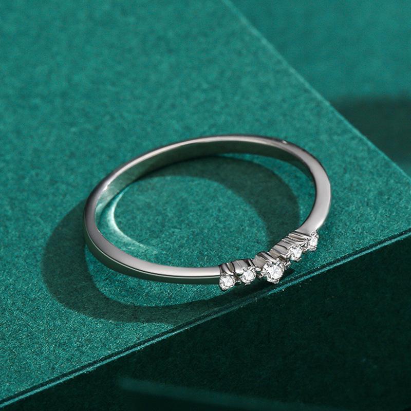 Tancise Classic 925 Sterling Silver Zircon Ring Ladies Jewelry Wedding Promise Party Gift