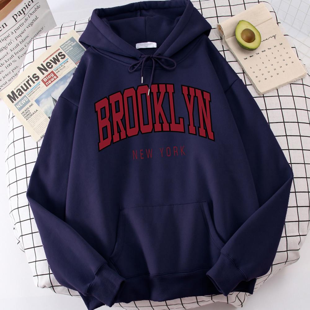 Brooklyn New York Print Man Hoodie Fashion Clothes Comfortable Simplicity Streetwear Oversized Graphics Hoodies For Men