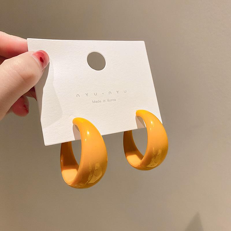 Маленькие свежие желтые серьги-пусеты с сетчатыми цветами, летние милые серьги-пусеты в стиле легкой роскоши, отпускной стиль, высококлассные серьги