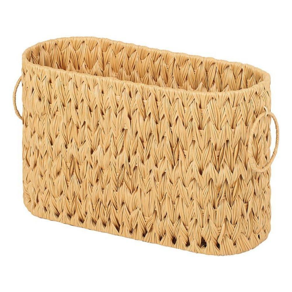 Креативная плетеная корзина для хранения туалетной бумаги с ручками, большая вместимость, корзина для хранения в ванной, корзина для хранения бытовых мелочей