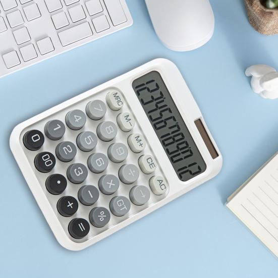 Механический калькулятор Yousheng 12 разрядов Большой ЖК-дисплей Настольный калькулятор Эргономичный дизайн Калькуляторы для учителей студентов офиса дома