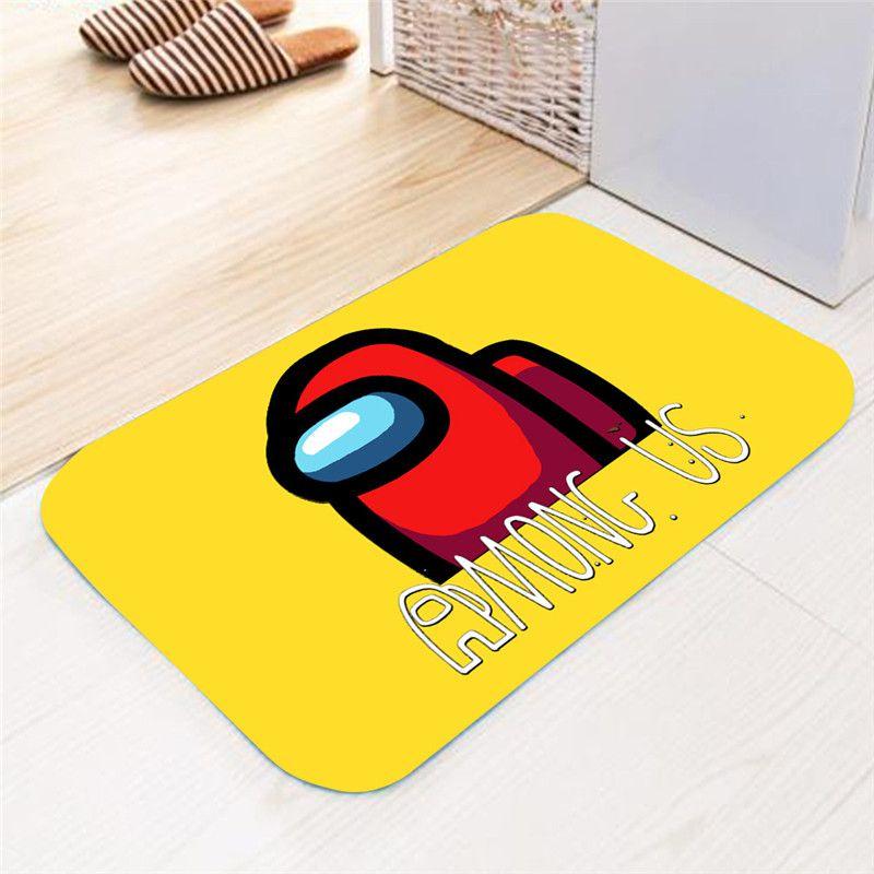 Game Among Us Flannel Mat Home Bath Bathroom Nonslip Carpet Rug Floor Decor