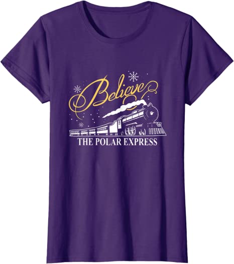 The Polar Express Believe Christmas Family Matching Pajamas TShirt Sayings Quote Graphic Tee Tops Xmas Party Holiday Clothes