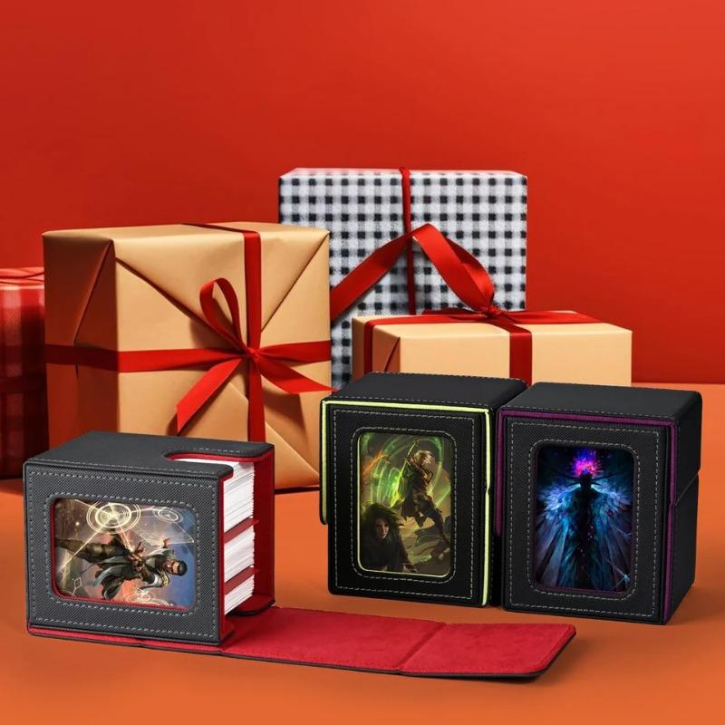 Коробка для хранения колоды карт из коллекции игр, органайзер для карт из ПУ кожи для MTG TCG, держатель колоды на 100+ карт, прочный коллекционный кейс
