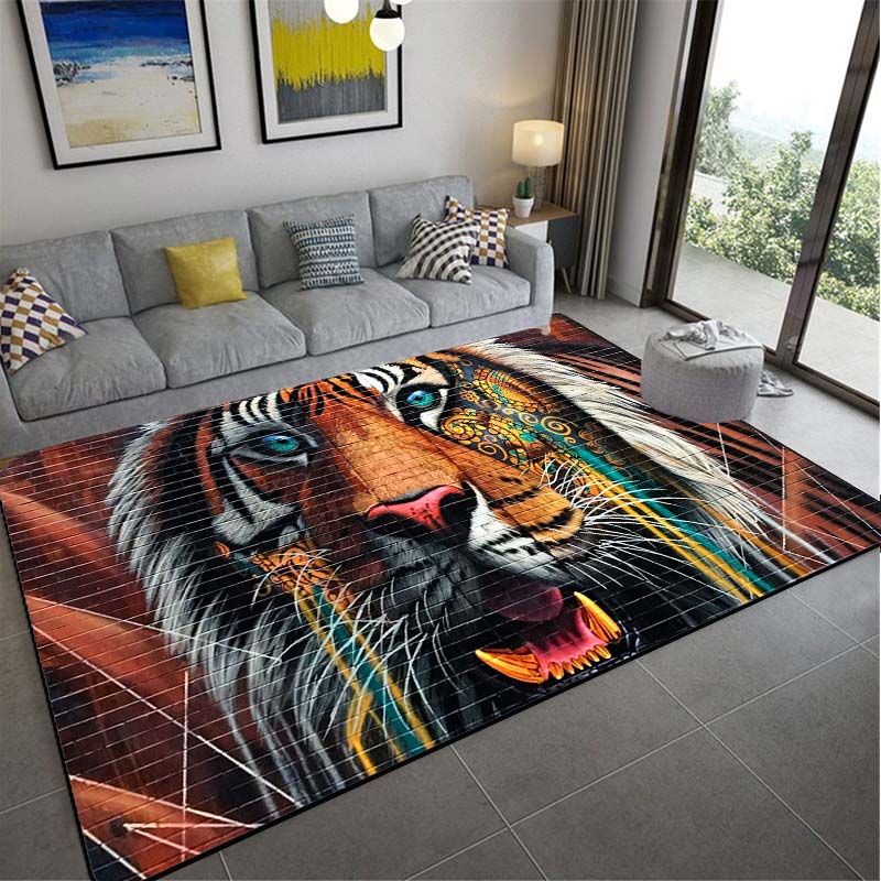 Спальня Гостиная Кухня Коридор Ковер Бытовой Тигр Узор Ковер Европейский Стиль Напольный Коврик Коридор Ковер