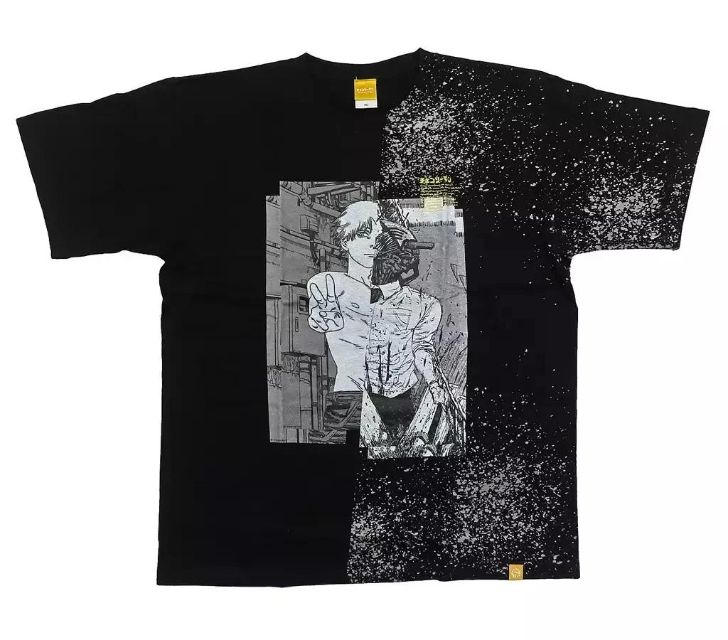 Chainsaw Man Denji 2-in-1 Graphic T-T-Shirt Black Cotton M Size New Summitsha