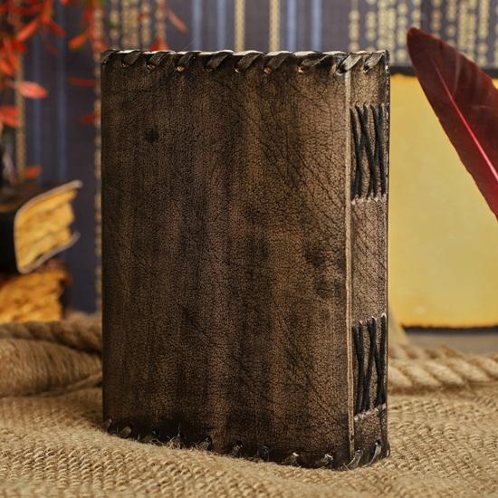 Кожаный журнал Deckle Edge Paper Гримуар «Третий глаз» Фокус-покус Книга заклинаний Старинный кожаный журнал Книга теней Викканский блокнот