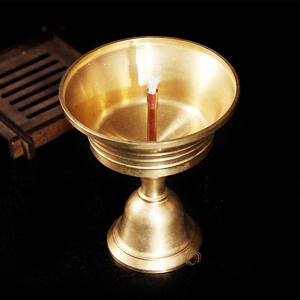 Universal Copper Butter Lamp Holder Golden Multi-Size Candle Holders Long Lamp Candlestick Home Decor