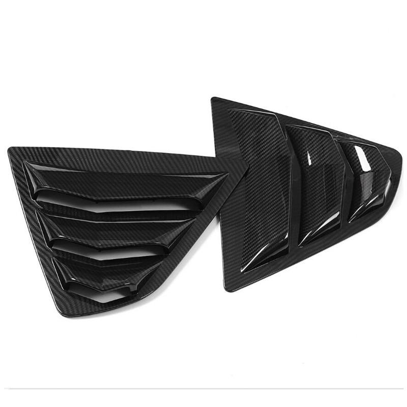 For Toyota Camry Sedan 2018-2023 Car Rear Louver Window Side Shutter Cover Trim Sticker Vent Scoop ABS Carbon Fiber Accessories