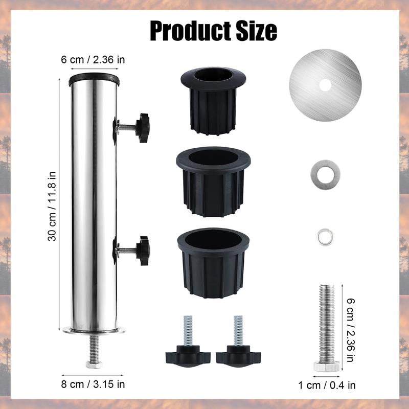 2025 Trend Umbrella Mount Stand Tube Outdoor Parasol Base Holder Insert Pipe Sleeve, For Outside Garden Backyard Balcony
