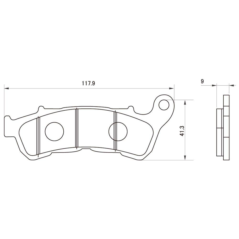 Тормозные колодки для мотоцикла Daytona Hyper Pad (Полуметаллическая накладка) CB1300SF ABS (10-13) CB1300SB АБС (10-13)