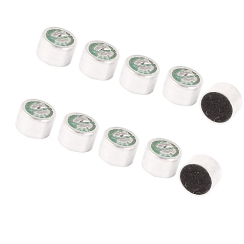 uxcell 78dB Electret Microphone Pickup, 10mm x 7mm Cylindrical Electret Condenser Microphone with Solder Joints for PCB, 10 Pieces