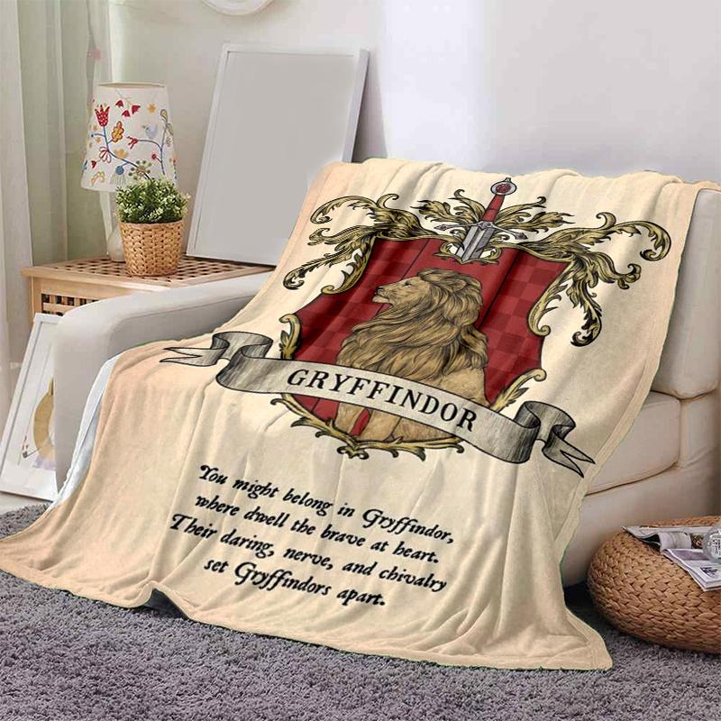 Harry Potter Gryffindor House Crest Poster PrintPrint Blanket, Soft Blanket For Sofa Office Bed And Travelling Daughter Birthday Gift esj240