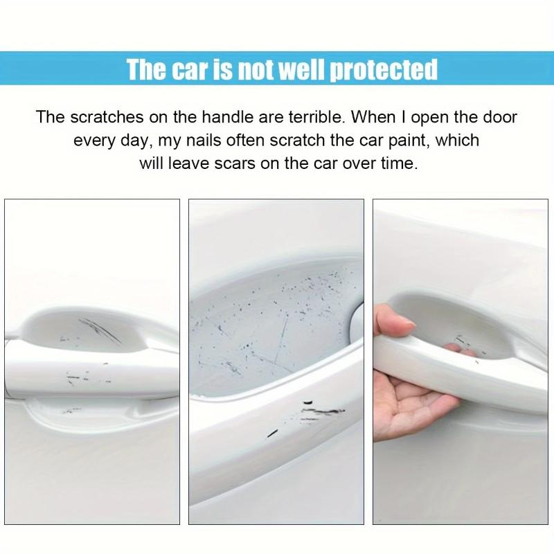 8Pcs Car Door Bowl Anti Scratch Sticker Clear Handle Protection Paint Film Car Accessories