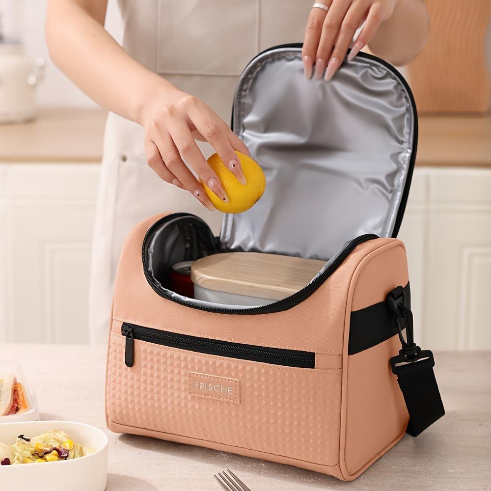 Большая вместительная термосумка для ланча с многослойной молнией, водонепроницаемая полиэстеровая сумка-тоут для ланча, сумка с термоизоляцией