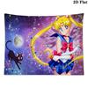 Magic Sailor Girl Wall Tapestry Aesthetic Wall Hanging Printed Fabric Blanket Decorative Tapestries for Bedroom Living Room Home Decor