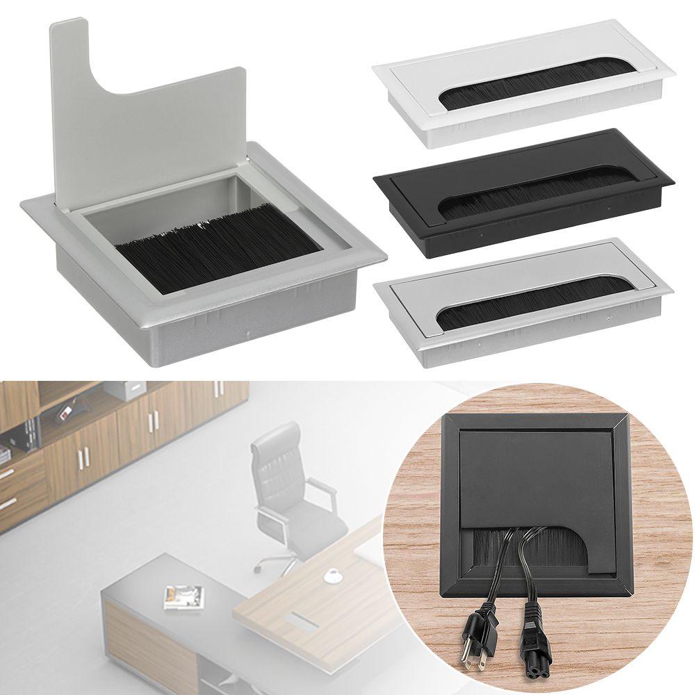 Rectangle Grommet Hole Cover Outlet Port Wire Box Desk Cable Box Wire Cable Holder Wire Hole Cover