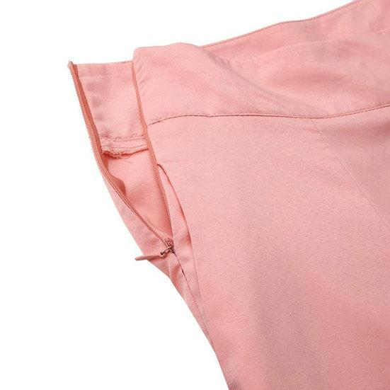 Женские брюки-юбка с широкими штанинами и застежкой-молнией с высокой талией Свободные однотонные брюки A-Big Hem с глубокой промежностью Полная длина Повседневные брюки-кюлоты для танцевальных представлений