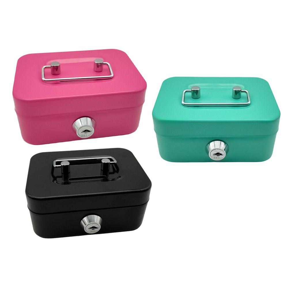 4,53" x 3,35" кассовый ящик с замком на ключ металлический органайзер для денег милые игрушки ящик для хранения денег дети