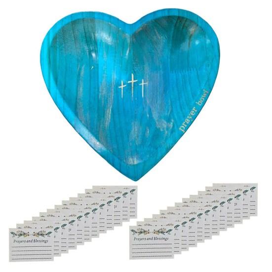 Деревянная молитвенная чаша в форме сердца Yousheng, ручная работа, чаша в форме сердца с карточками, религиозная молитвенная чаша из теста, подарки на Пасху, Рождество, День благодарения