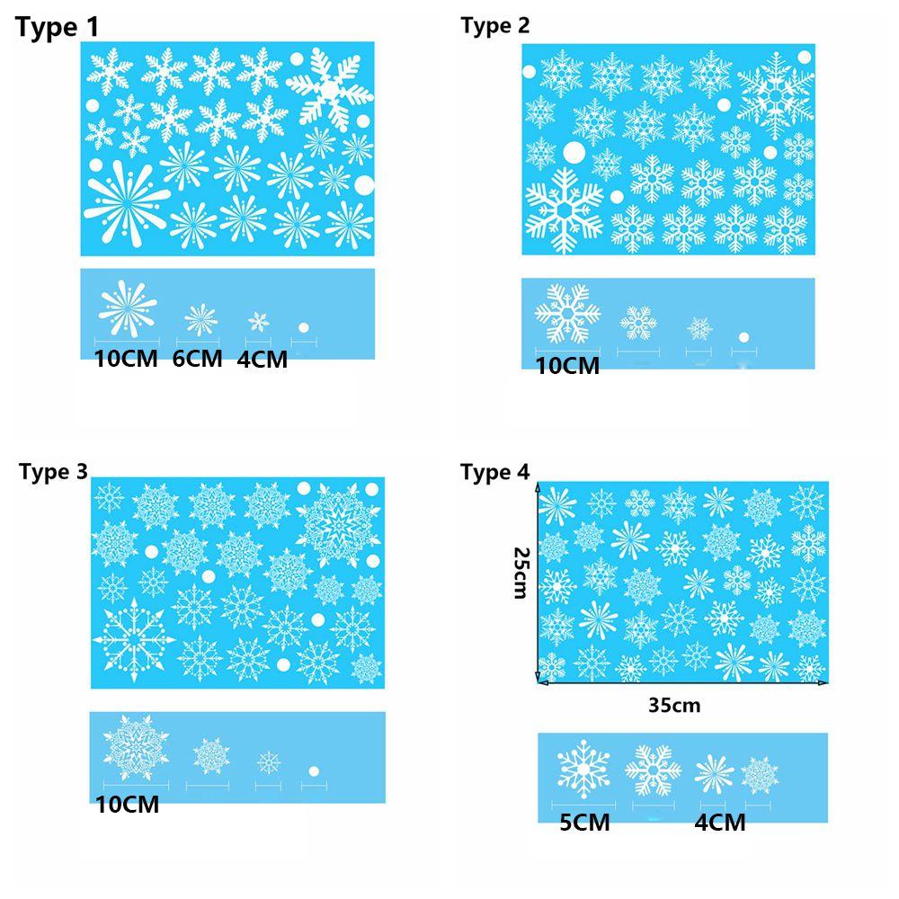 1 Set Vinyl Ornament Christmas Wall Art Wall Stickers Snow Flakes Decals Shopwindow Decor