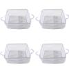1/2/3/4pcs Closet Clothes Organizers Clothes Underwear Transparent Storage Box Stainless Steel Frame Wardrobe Storage Organizer