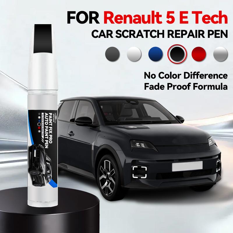 For Renault 5 E Tech Paint Repair Pen Touch Up Scratch Remover DIY Auto Accessories Black White Silver Gray Blue Red