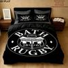 Bath Rugby Pattern Bedding uilt Set uilt Cover Pillowcase Home Decoration Birthday Gift (1 * duvet cover + 2 * pillowcase without core)