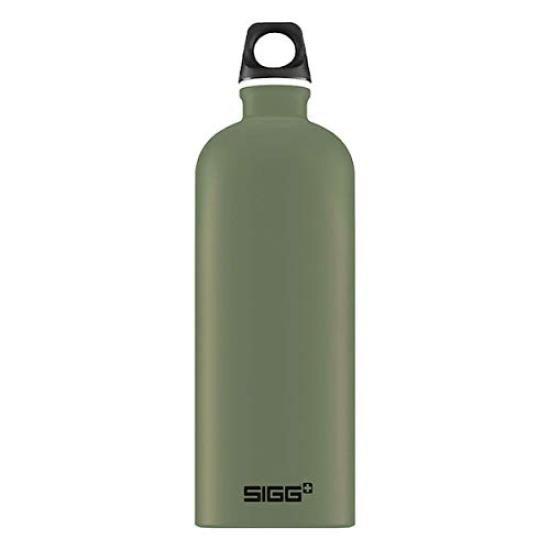 Бутылка для воды SIGG Outdoor, легкая, швейцарского производства, алюминиевая, дорожная, Touch Leaf, зеленая, 60177, 1,0 л
