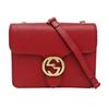 [Pre-Owned] Gold Double G Chain Shoulder Strap Crossbody Accordion Bag - Very Good #TR5919
