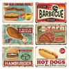 Mfoever  Burger Sign Best In Town  Beef BBQ Vintage Decor Hotdogs Kitchen Decorations Wall Plaque Retro Decor Vintage Food Sign