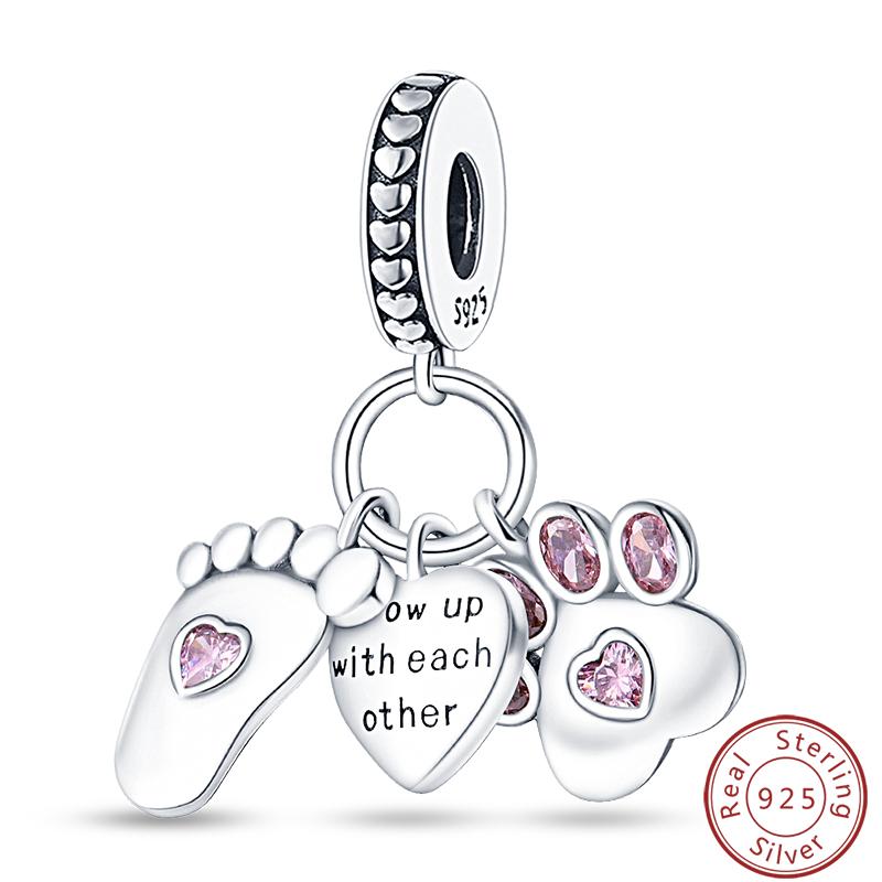 Милая серия «Кошка и собака» Медные шармы «Луна», «Бабочка», «Отпечаток лапы» 3 мм Сделай сам Изготовление изящных ювелирных изделий Подарки