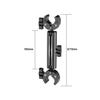 Double Ball Head Adjustable 360 Rotatable Action Camera Crab Clamp Mount with Aluminum Arm Bike/Motorcycle Handlebar Bracket