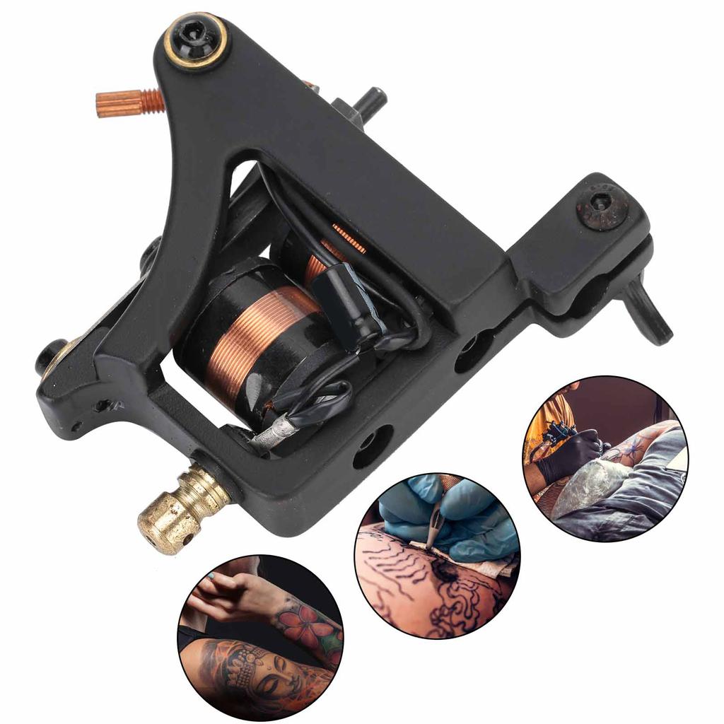 Профессиональная сплавная машинка для контура и тени, тату-машинка с мощным мотором и катушками (22016)