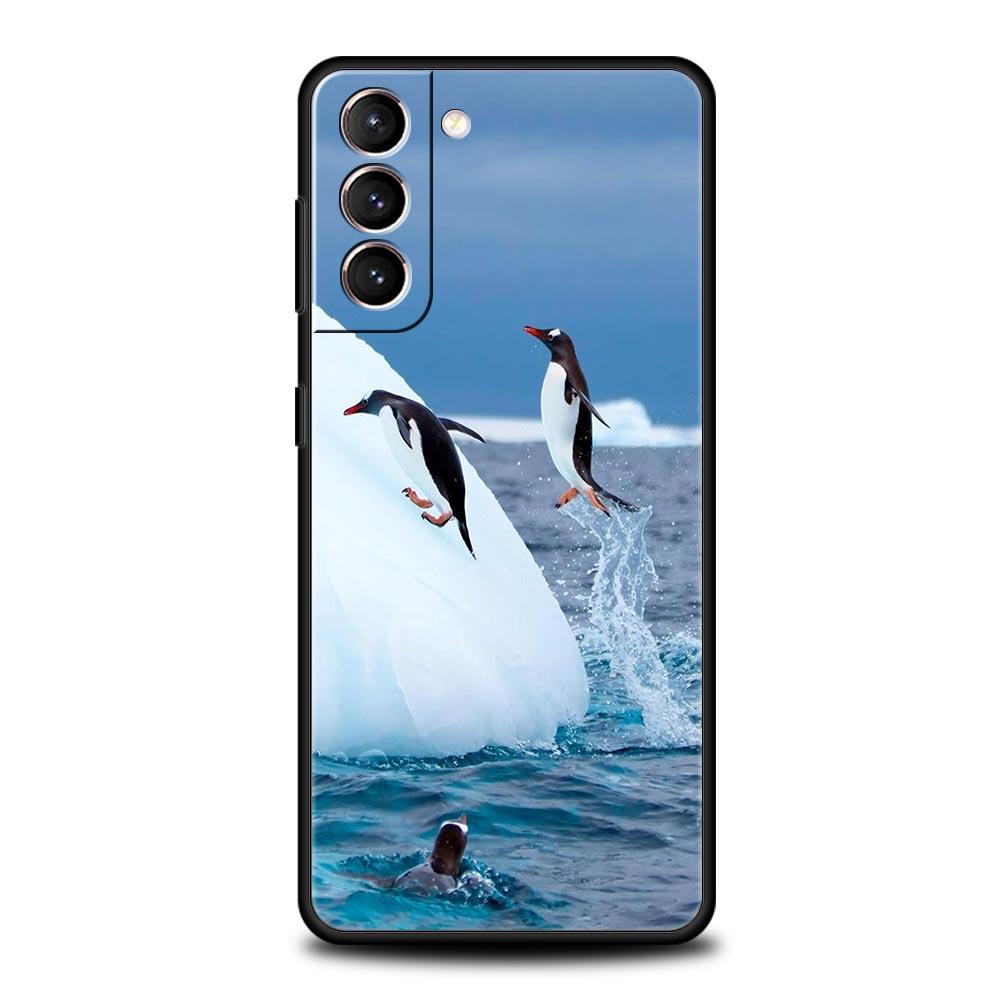 Чехол для телефона Пингвин Арктический для Samsung Galaxy S24 S23 S22 S20 Ultra S21 FE 5G S10 S9 Plus S10E S8 Мягкий силиконовый чехол
