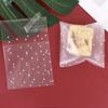 100Pcs Plastic Candy Gift Bags Transparent Cookies Baking Packaging Bag  Xmas Party Decor Favors