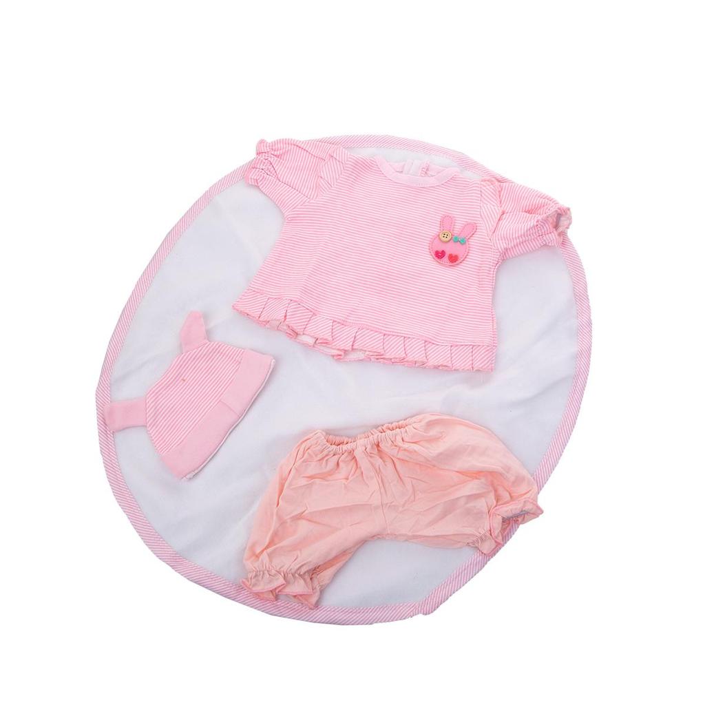 KEIUMI Lovely Doll Dress Suit For 17-18 Inch Reborn Baby Doll Clothing Strip Shirt Doll Suits Children Xmas Birthday Gifts