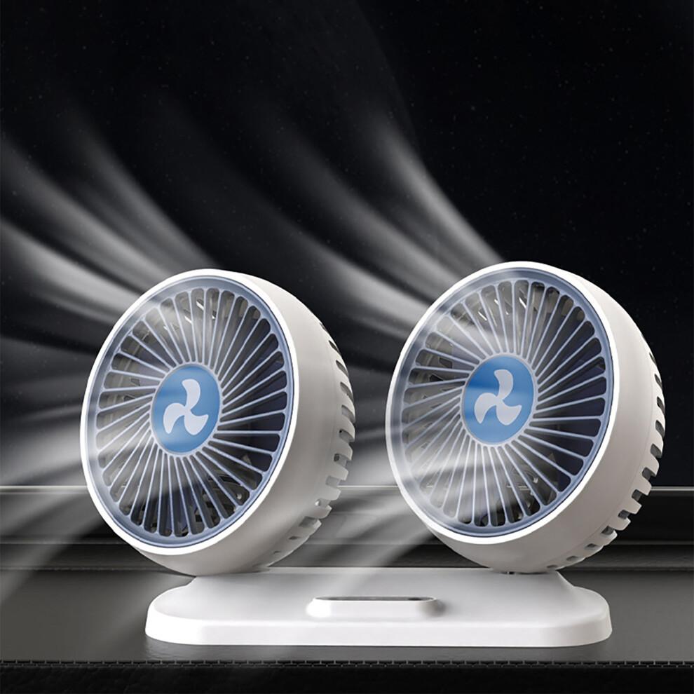 Rotating Mini Fan With180 Horizontal And90 Vertical Adjustment, Dual Usb Fan Portable Desk Fan With Powerful Airflow And Independent Control Of