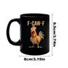 Забавная кружка F-Caw-F Курица FCAWF Керамическая кружка для кофе в деревенском стиле Забавная кружка для чая с животными Подарок для женщин мужчин