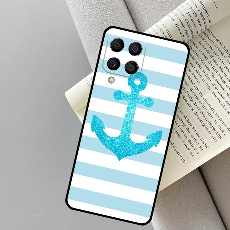 Stripes Anchor Boat Ship For Samsung Galaxy M16 M11 M21 M31 M13 M33 M35 M53 M55 M15 M14 M34 M54 M12 M32 M52 M06 Case