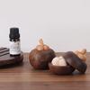 Wood Essential Oil Diffuser Mangosteen Shape Aromatherapies Diffuser for Home Office Bedroom Car Decors Oil Diffusers