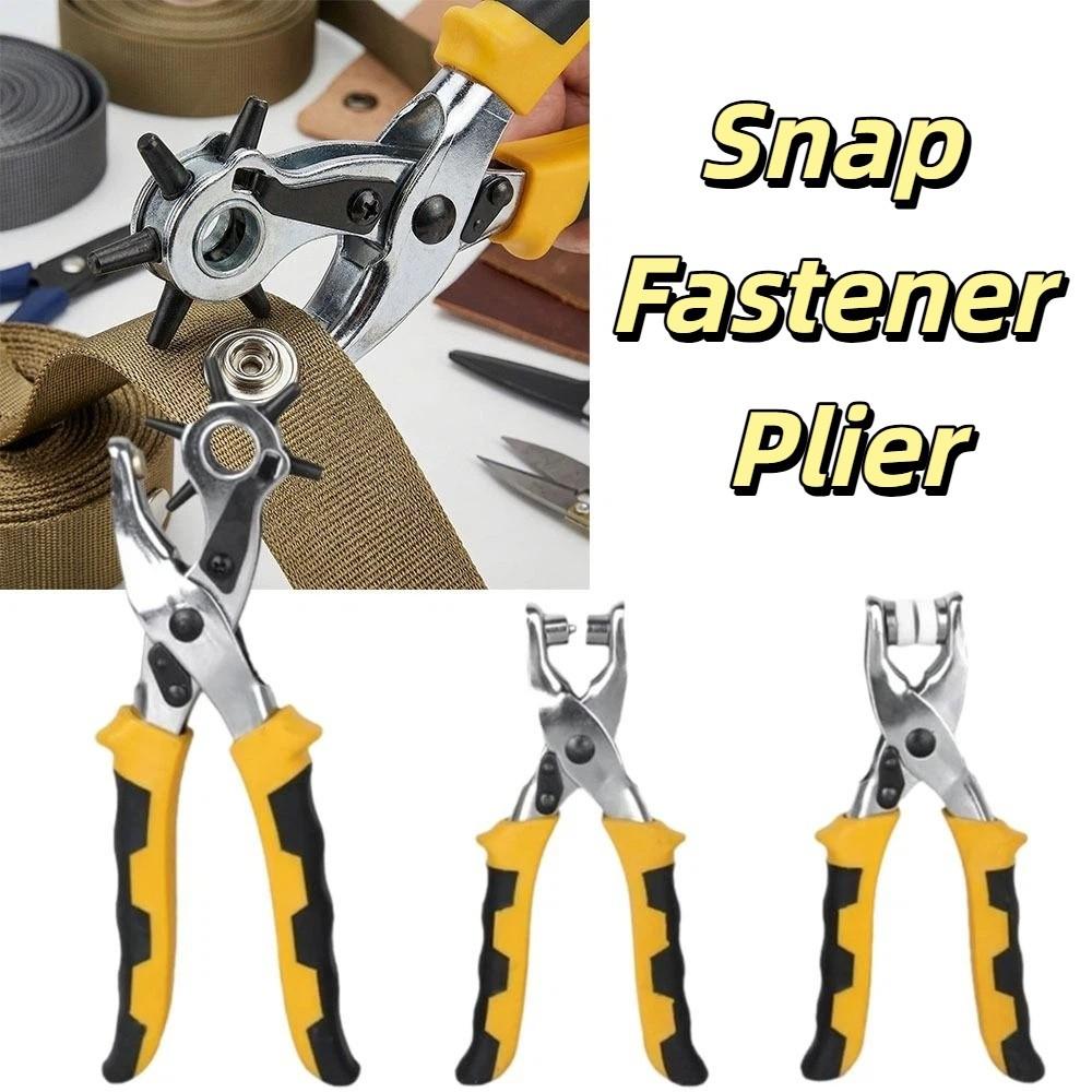 Round Hole Snap Fastener Plier Multi-function Hole Punch Plier Button Press Tool Fabric Canvas