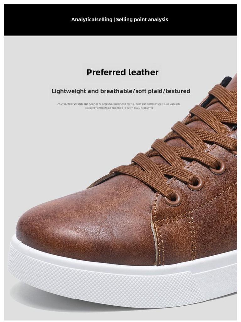 2024 Большие размеры Мужские модные мягкие белые туфли на каждый сезон